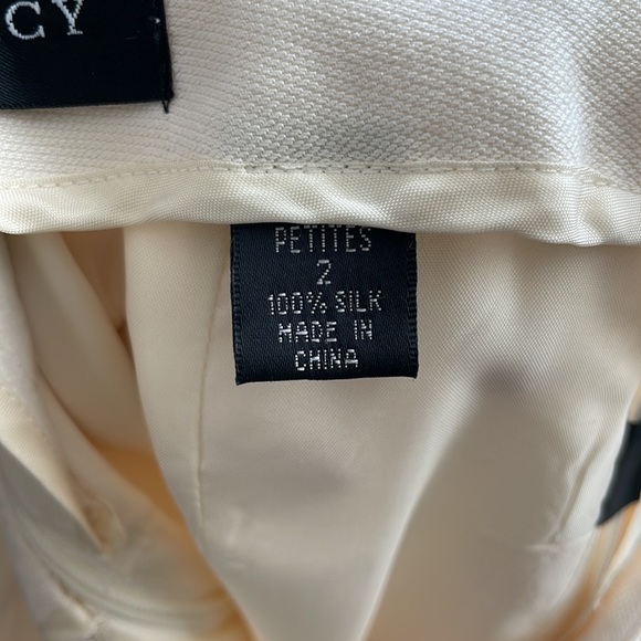 Ellen Tracy Creamy White Ivory 100% Silk Pencil Skirt - Picture 5 of 5